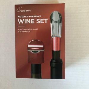 Red Rabbit Wine Sealer and Aerator Set